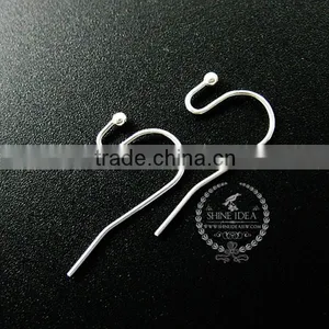 12*21mm Brass Plated Silver Kidney Earrings Hoop DIY Jewelry Findings Supplies 1702077 thumbnail-1