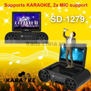 12inch Portable DVD Player Compatible With DVD, VCD, MP3, MP4 JPEG(DRVX) thumbnail-2