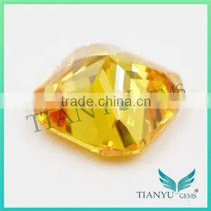 5A High Quality Light Yellow Cubic Zirconia 6*6mm Special Cut Gemstone thumbnail-4