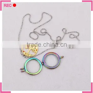 Imitation Gold Necklace Imitation Jewelry With Round Pendant, Imitation Gold Necklace for Women thumbnail-6
