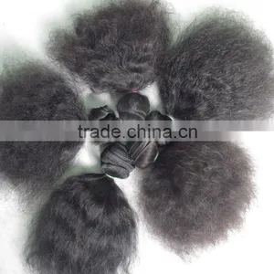 12 Inch Full Cuticle Afro Kinky Curly100% Unprocessed Virgin Brazilian Human Hair Extension thumbnail-2