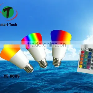 Energy Saving E27 3W RGB LED Bulb Lamp Light 16 Color Changing + IR Remote thumbnail-1