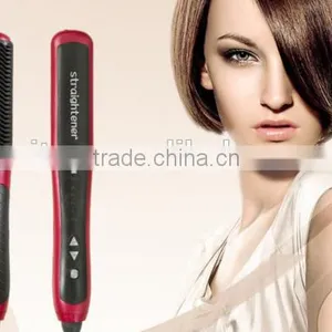 Fashion Professional Natrual Hair Straightener Brush Electric Hair Comb thumbnail-1