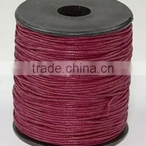 Red Braided Waxed Cotton Cord thumbnail-1