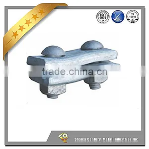 Overhead Line Fitting Steel Hot Dip Gal Two-bolt Guy Clamp thumbnail-1