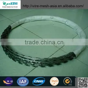 RAZOR WIRE RAZOR RIBBON BARBED WIRE 18"COILS EACH ROLL 50 FEET COVERAGE thumbnail-1