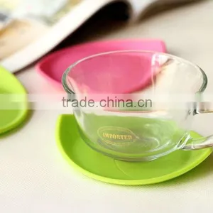 Leaf Design Food Grade Silicone Cup Pad thumbnail-1