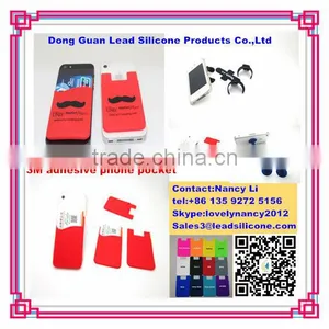 3M Sticky Wallet Silicone Smart Wallet,Mobile IWallet Silicone Phone Card Holder thumbnail-1