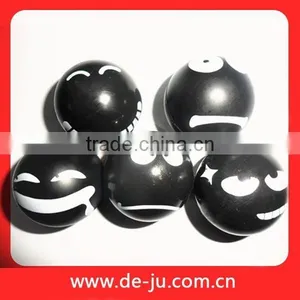 Various Emoticon Printed Souvenir Black Bouncy Balls thumbnail-1