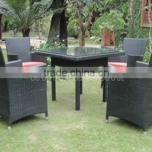 PE Wicker Dining Table Set/ PE Rattan Dining Set/ Garden Sets thumbnail-1