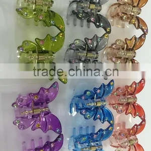 Women Hair Accessories Plastic Colorful Butterfly Hair Clip Wholesale Hot Selling thumbnail-3
