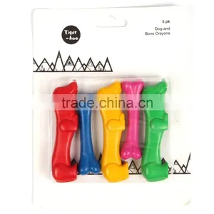 5 pk Dog and Bone Crayons , Wax Crayon thumbnail-1