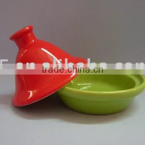 Mini Tagine,4 Inch,Red & Green thumbnail-1