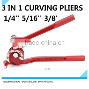 3 IN 1 TUBE PIPE BENDER CURVING PLIERS Copper Aluminium 1/4'' 5/16'' 3/8' thumbnail-1