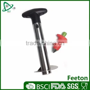 Stainless Steel Pineapple Cutter and Plastic Strawberry Huller Set thumbnail-1