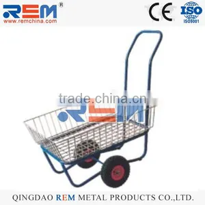 QINGDAO TOOL CART TC1217 SUPER MARKET SHOPPING CART 3.00-4 PNEUMATIC WHEEL METAL TOOL CART thumbnail-1
