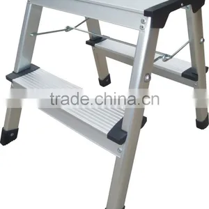 WR2294F 2 Step Aluminum Household Folding Agility Domestic Ladder up by Both Side Step Ladder thumbnail-1