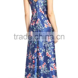 Latest Modal Romatic Nightgown for Women Sleepwear Long Satin Silk Floral Printed Pajamas Wholesale Custom High Quality thumbnail-4
