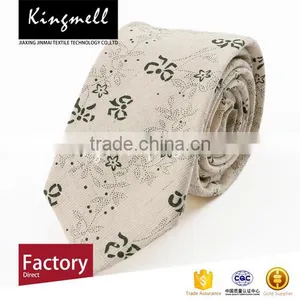 Digital Printing Flowers Custom-made Cotton Men's Ties thumbnail-2