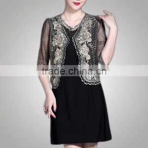 Fancy Design Hot Selling Good Quality Plus Size Mother Of The Bride Dress With Jacket Chinese Clothing Manufacturer thumbnail-5