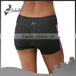 Heathered Colorblock Workout Women Crossfit Shorts for Running Activewear Wholesale thumbnail-2