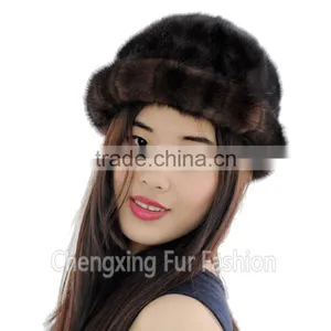 CX-C-197B Fashion Best Women Hat Handmade Wholesale Mink Fur Winter Hat thumbnail-5