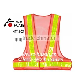 HA-001 Orange Red Safety Vest thumbnail-1