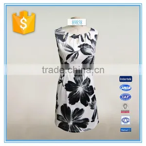 Summer Women Casual One Piece Midi Dress Hollow Out Design In Floral Print thumbnail-1