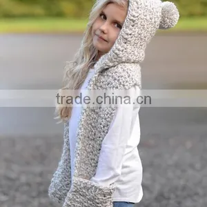 Wholesale Fashion Knit Scarf With Pockets Baby Scarf thumbnail-1