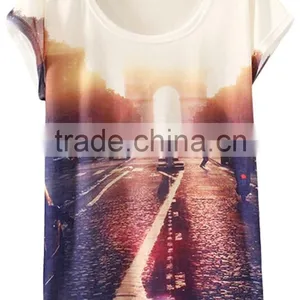 Hot Sale Sublimation Ladies T-shirt Print Design, Summer Ladies Top t Shirt thumbnail-2