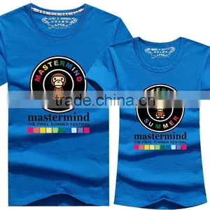 Wholesale100% Pure Cotton Cute Couple T Shirts With Vary Colors thumbnail-1