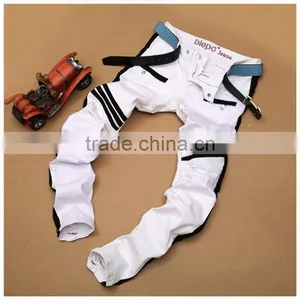 2014 Men Slim White New Design Jeans Pants thumbnail-1