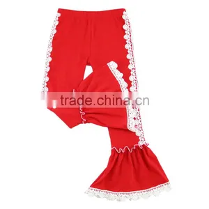 Wholesale Little Girls Boutique Clothes Persnickety Kids Baby Ruffle Pants Children Ruffle Lace Pants thumbnail-3