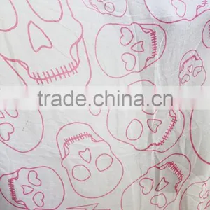 Skull Infinity Scarf Pink Skull With Star Scarf Square Skull Scarf Christmas Gift Woman Scarf Woman Accessory Halloween Scarf Sh thumbnail-4