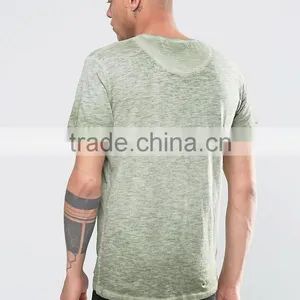 Guangzhou Shandao OEM Manufacturing Casual Summer 200g 100% Cotton Short Sleeve O-neck Custom Stone Washed Blank T-shirts thumbnail-2