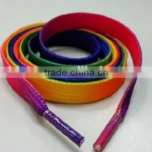 Casual Color Shoelaces Flat Colorful Lace Rainbow Gradient Color Polyester Lace thumbnail-2