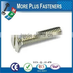 Made in Taiwan Machine Screw Metric DIN 963 ISO 2009 Slotted Flat Head Countersunk Brass and Stainless Steel thumbnail-5