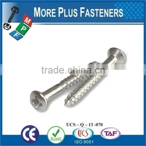 Made in Taiwan Metric Pozi Stainless Steel Zinc Plated Countersunk Wood Screw thumbnail-1
