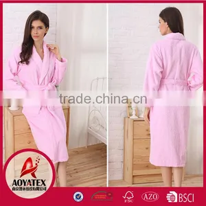 Wholesale 100% Cotton Super Soft Women Sleepwear Bathrobe thumbnail-5