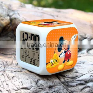 (Promotion Gift) Mickey & Minnie Mouse Design Alarm Clock, Digital Alarm Clock Cheap Price, Cartoon Design Desk Clocks thumbnail-1