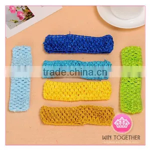 1.5inch Handmade Knit Crochet Flower Headband thumbnail-1