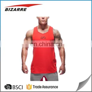 Vest With Extreme Racer Back/Personalized Custom Mens String Gym Singlets/Printing Your Logo Custom Men's Gym Singlet thumbnail-3