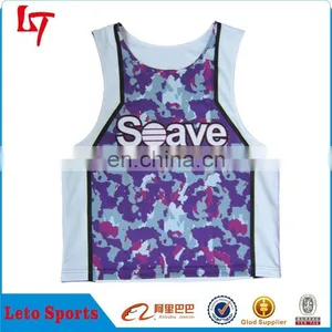 Wholesale Mesh Cool Camo Reversible Lacrosse Tank Top Jersey thumbnail-2