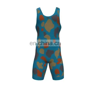 Wholesale Cheap Quick Dry Gym Wrestling Singlets thumbnail-3