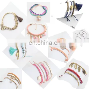 Adjustable Knot Handmade Multistrand Seed Bead Alloy Pendant Letters Bar Bracelets Wax String Weave Bracelet thumbnail-6