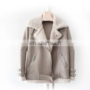 Excellent Quality Winter Warm Lamb Skin Leather Jacket thumbnail-1