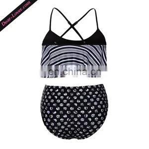Hot Selling Two Piece High Waist Bikinis Woman Swimwear thumbnail-3