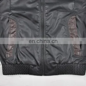 2017 Latest Fashion Mens Warm Cheap Leather Motorcycle Jacket thumbnail-5