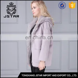 European Style Hot Sale Best Wool Cashmere Blend Womens Coats thumbnail-5