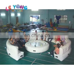 Round Shape Modern Living Room White Inflatable Air Lounger Fireproof Sofa thumbnail-2